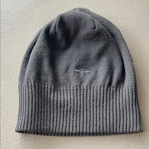 Dior Men's Black Knit Beanie with Subtle Logo